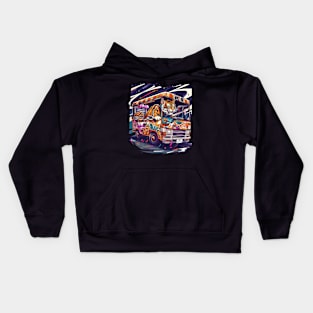 Wild Rides and Tiger Stripes Kids Hoodie